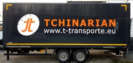 Anhängerbeschriftung für Tchinarian Transporte GmbH aus Ludwigsburg