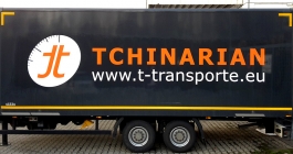 Anhängerbeschriftung für Tchinarian Transporte GmbH aus Ludwigsburg
