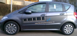 Fahrzeugbeschriftung für Klavierschule in Filderstadt