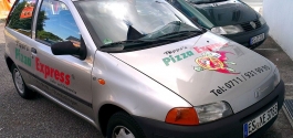 Fuhrparkbeschriftung für Pippo's Pizza Express aus Esslingen