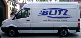 Fahrzeugbeschriftung für Blitz Transporte in Pleidelsheim