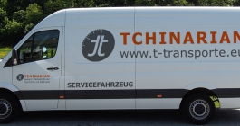 Transporterbeschriftung für Tchinarian Transporte GmbH aus Ludwigsburg