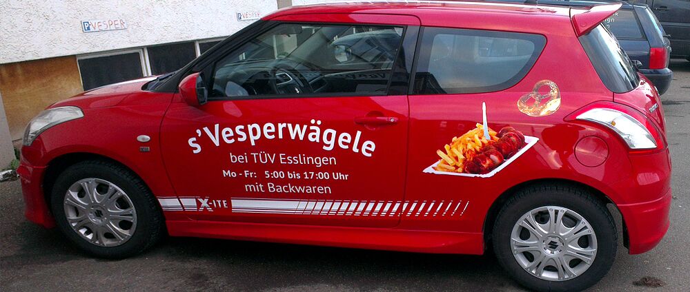 Fahrzeugfolierung für s'Vesperwägele in Esslingen